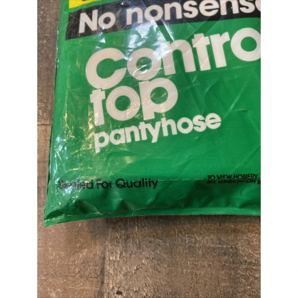 No Nonsense Control Top Pantyhose Size Q1 113 Tan Reinforced Toe Queen 1 Vintage